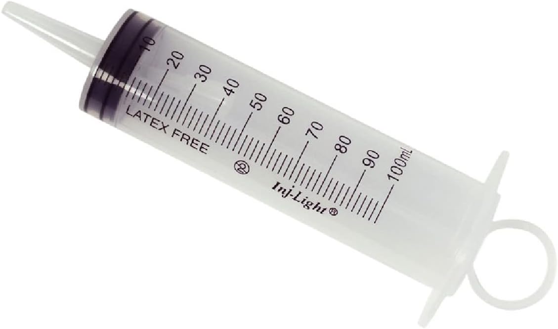 Rays S.P.A 100CC Syringes Without Needle - 100 mL Cat (Pack of 25)