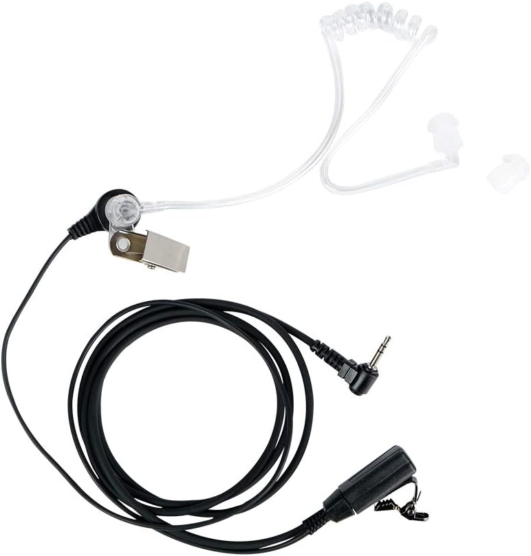 Caroo 1 Pin 2.5mm Earpiece Headset with PTT Mic Compatible with Motorola Talkabout MH230R MR350R T200 T200TP T260 Two Way Radio Accessories with Covert Acoustic Tube