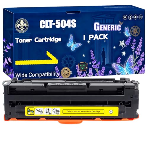 Image of CLT-504S CLT-K504S CLT-C504S CLT-Y504S CLT-M504S Toner Cartridge Compatible for Samsung Xpress SL-C1860FW SL-C1810W Printers (1 Pack Yellow)