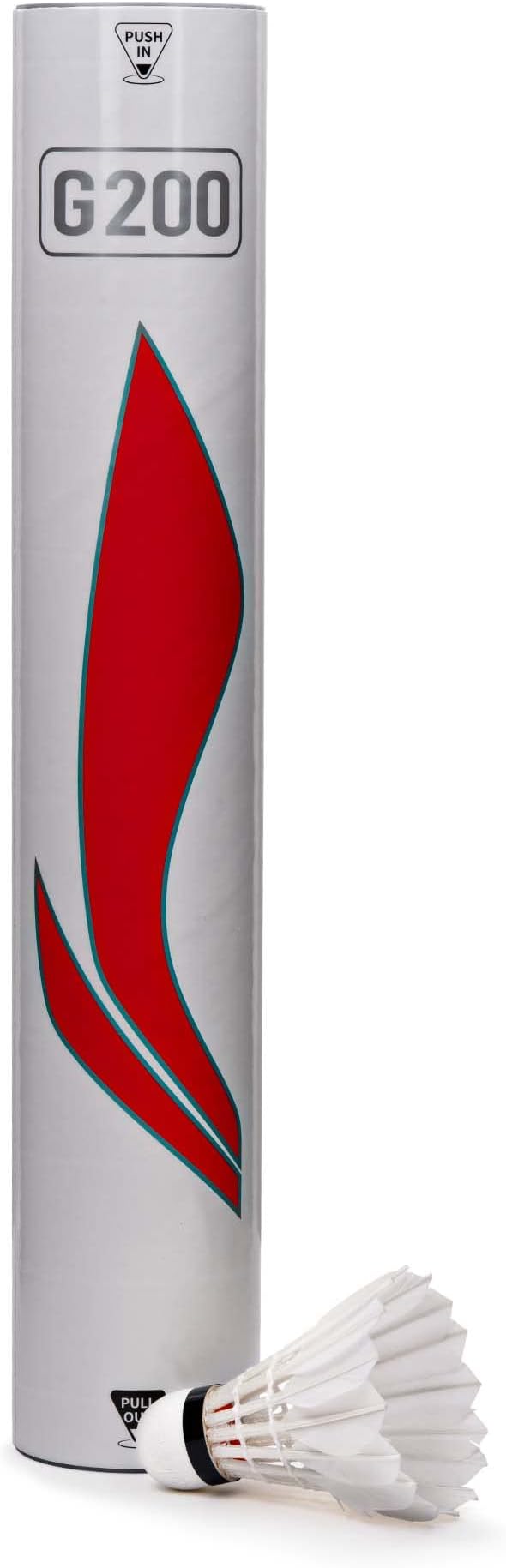 Li-Ning G200 Feather Shuttlecock (Speed 76) (White) - Pack of 12