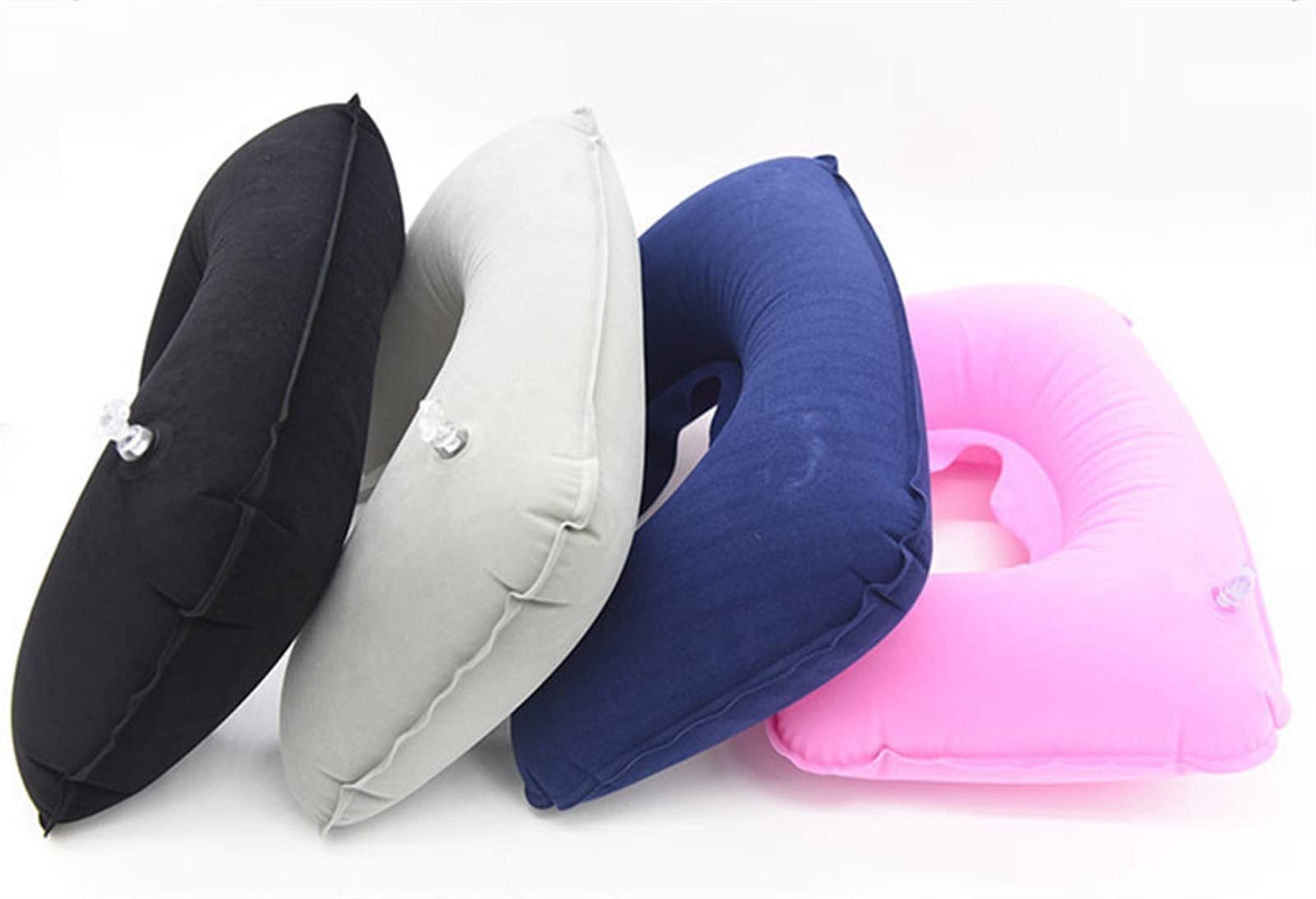 Almohada para el cuello en forma de U Almohada para el cuello inflable funcional Almohada de viaje inflable en forma de U Cojín de aire para el descanso del cuello de la cabeza del automóvil para almo