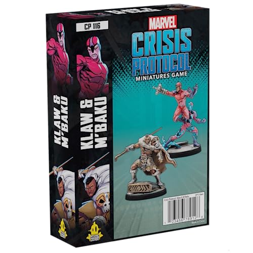 Marvel: Crisis Protocol Klaw & M'Baku CHARACTER PACK - Wakanda's Powerhouse Duo! Tabletop Superhero Game, Ages 14+, 2 Players, 90 Minute Playtime, Made by Atomic Mass Games