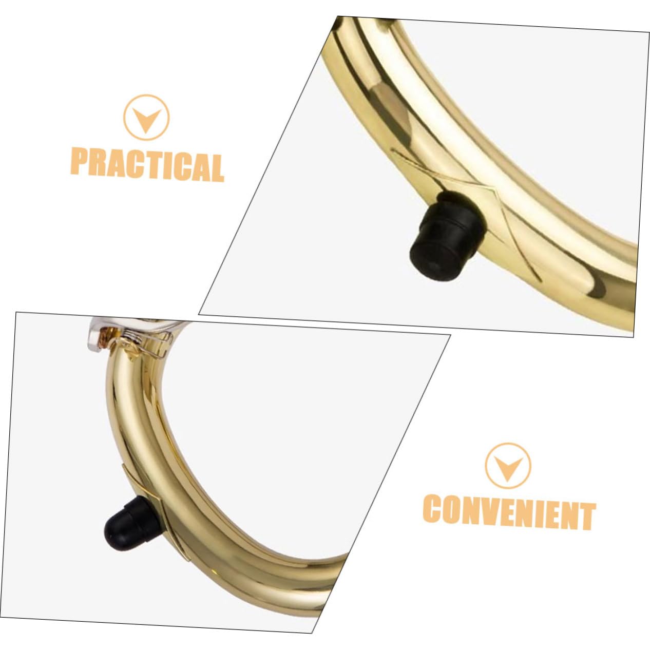 Toyvian Tapas de Goma Extremos del Trombón Accesorios Negros 6 Piezas Ajuste Seguro y Fácil Instalación para Protección y Reparación del Instrumento