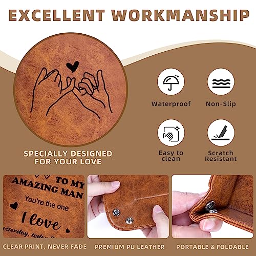 Funistree Gifts For Him Boyfriend Husband Anniversary, Pu Leather Valet Tray And Keychain, Unique Boyfriend Birthday Gift Ideas From Girlfriend, Sentimental Fathers Day For Husband From Wife #TOP3