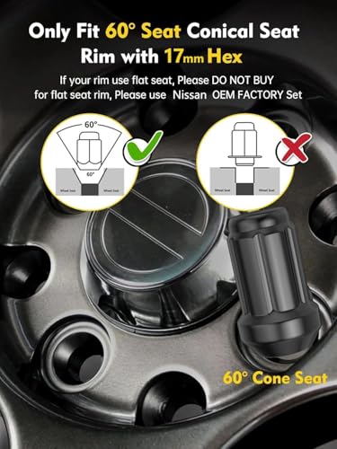 Image of MIKKUPPA M12x1.25 Lug Nuts - Replacement for 1993-2022 Nissan Altima, 1988-2022 Nissan Maxima, 1997-2023 Subaru Forester Aftermarket Wheel 20pcs Black Closed End Lug Nuts