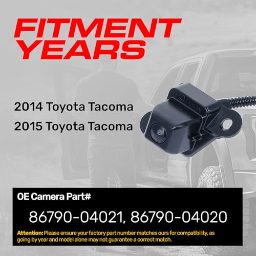 Image of Master Tailgaters Replacement for Toyota Tacoma (2014-2015) Backup Camera OE Part # 86790-04020, 86790-04021
