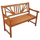 Gartenmöbel Set Lotus Garten Garnitur Sitzgruppe aus Holz 4-teilig Tisch Gartenbank 2 x Stuhl - 7