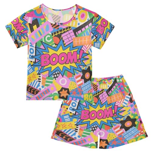 Little Girls Pajama Shorts Cute Cartoon Pj for Big Boys Nightwear 5Y Colorful Cartoon Boom Fashion pijama para jovenes hombres