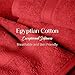 SUPERIOR Solid Egyptian Cotton Towel Set, Washcloths 13” x 13”, Hand Towels 20” x 30”, Bath Towels 30” x 55”, Red, 6 PC Set