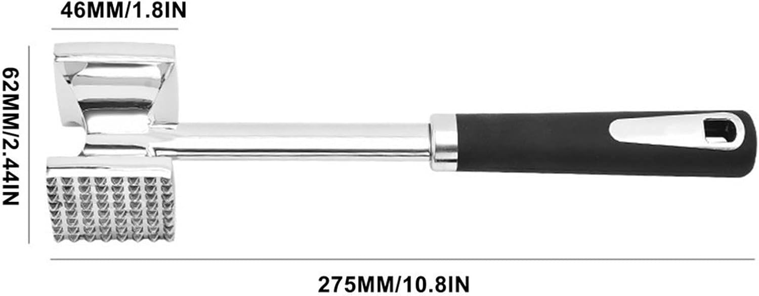 Meat Tenderizers Meat Beat Checkered Tender Hammer Double Sided Mallet Stainless Steel Knock Home Kitchen Tool