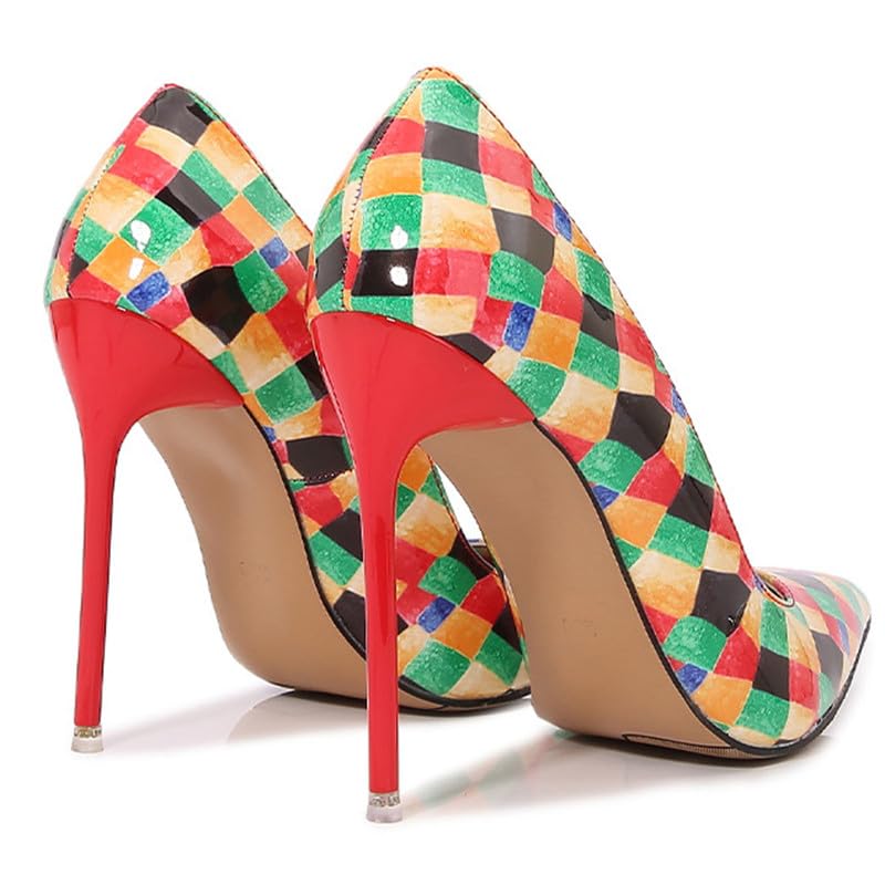 F&A LOVING Unisex Men's Women's High Stiletto Heels Pumps Closed Toe Sexy Shoes4