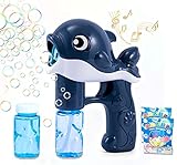 Aplicaciones amplias: Las Maquina Burbujas traerán a los niños una atmósfera de ensueño. Puede mejorar el efecto del evento y traerle más sorpresas.Ya sea en una fiesta infantil, bodas, en el jardín o simplemente así. Con esta máquina de burbujas de jabón de delfín se puede hacer grandes burbujas de jabón diferentes, lo que trae juego y diversión.