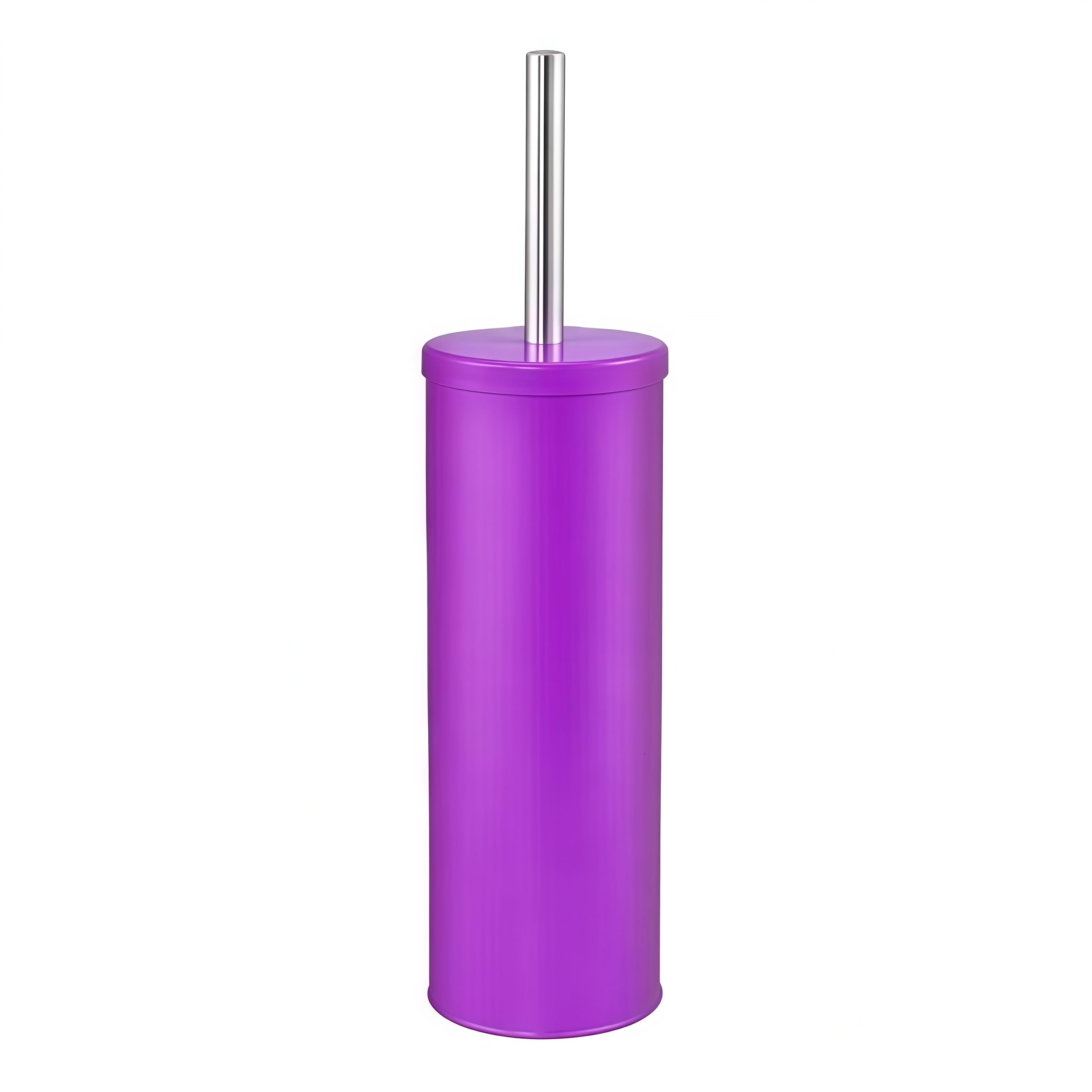 Toilet Brushes Toilet Bowl Brush Toilet brush set toilet without dead corner bathroom soft brush long handle base cleaning brush toilet brush-purple
