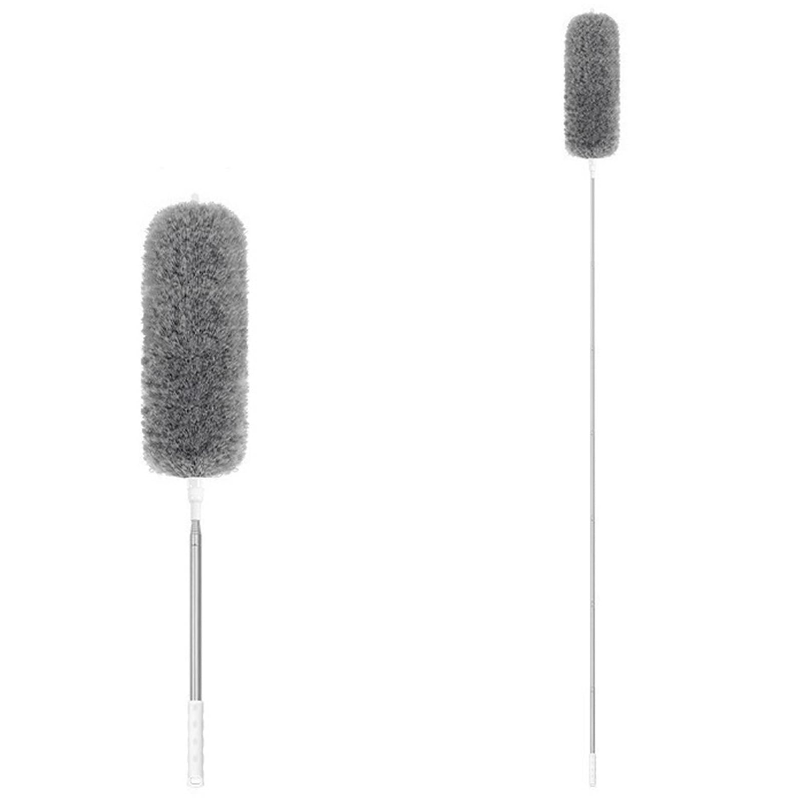 Cleaning Duster Dust Dusters With Extension Pole Retractable Removal Brush Microfiber Dusting Reusable Washable Ceiling Cleaning Tool(1pc 250cm-White)