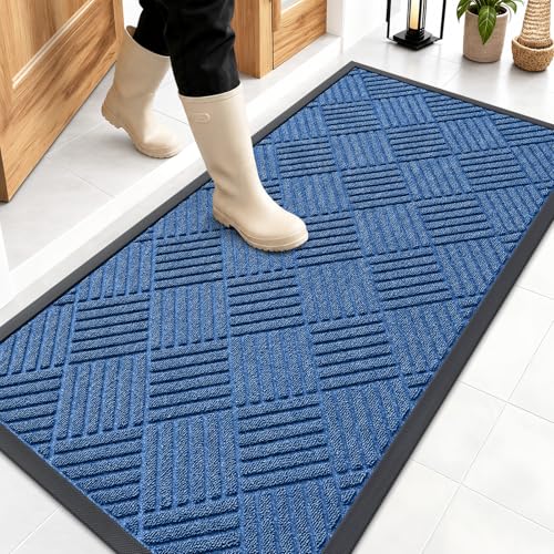 Image of OLANLY Front Door Mat Outside Entrance 47x23, Waterproof Heavy-Duty Doormat