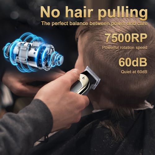 Tagliacapelli Uomo Professionale,Tagliacapelli Elettrico,Macchinetta Per Capelli,Tagliacapelli Senza Fili,Taglia Barba E Capelli Uomo,Per La Toelettatura Di Barba E Capelli,Adatto A Uomini E Famiglia - 4
