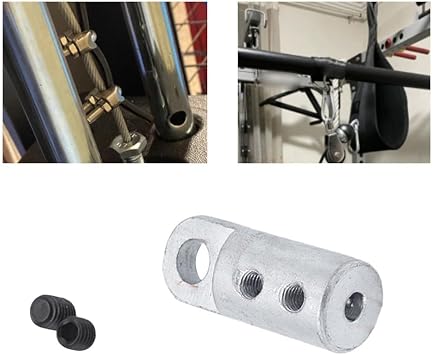 Heavy Duty Gym Pulley Cable Connector For 5mm 6mm Wire Rope Terminals With Rubber Stopper And Metal Screw Fits Home Commercial Fitness Machines Like Lat Pulldown Chest Fly Row Tricep Stand Parts Black