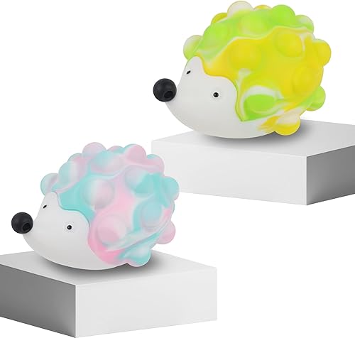 Anboor Juguete sensorial de burbujas para presionar, erizo de silicona 3D, juguete sensorial para reventar burbujas, juguete para aliviar la