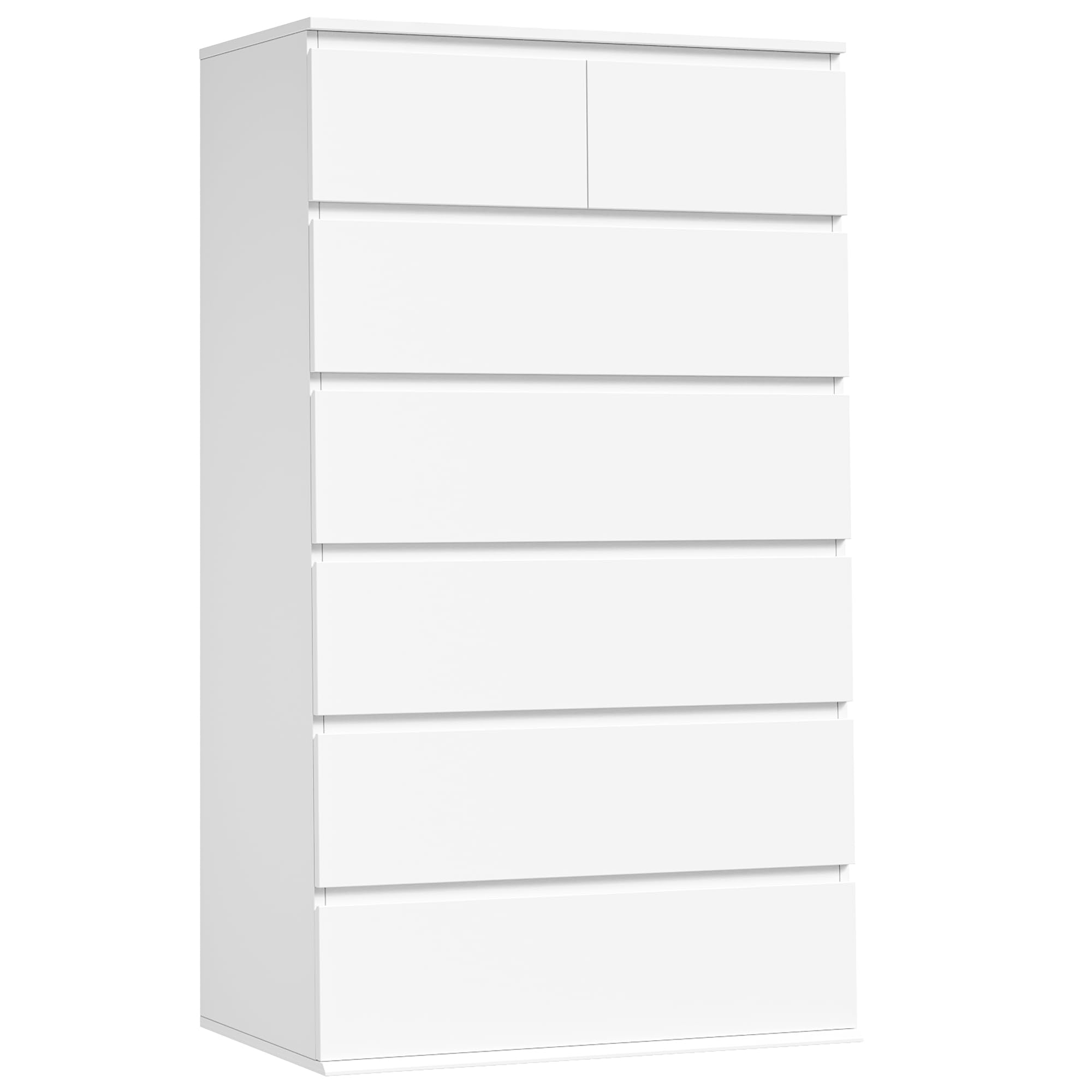 Amazon.com: FOTOSOK 7 Drawer Dresser, White Dresser Tall Dresser, 23.6W x  15.7D x 46.7H in White Chest of Drawers with Large Storage Space for Home :  Home & Kitchen