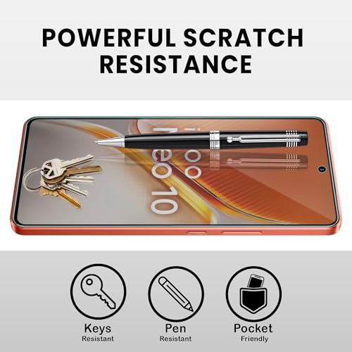 Image of ArmourPro Anti-Glare Matte Tempered Glass for iQOO Neo 10R & Neo 10 - Anti Fingerprint Screen Protector, 9H Scratch Resistant, Smooth Touch, Easy Installation Kit with Cable Protector