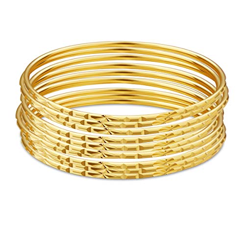 SHEGRACE Bracelet femme Bracelet Doré Cuivre et Placage à L'or Combinaison de Bracelet Bijoux Cadeau pour Femme Noël Thanksgiving Dames Madies Petite Amie Soeur Platine 10 Paquets