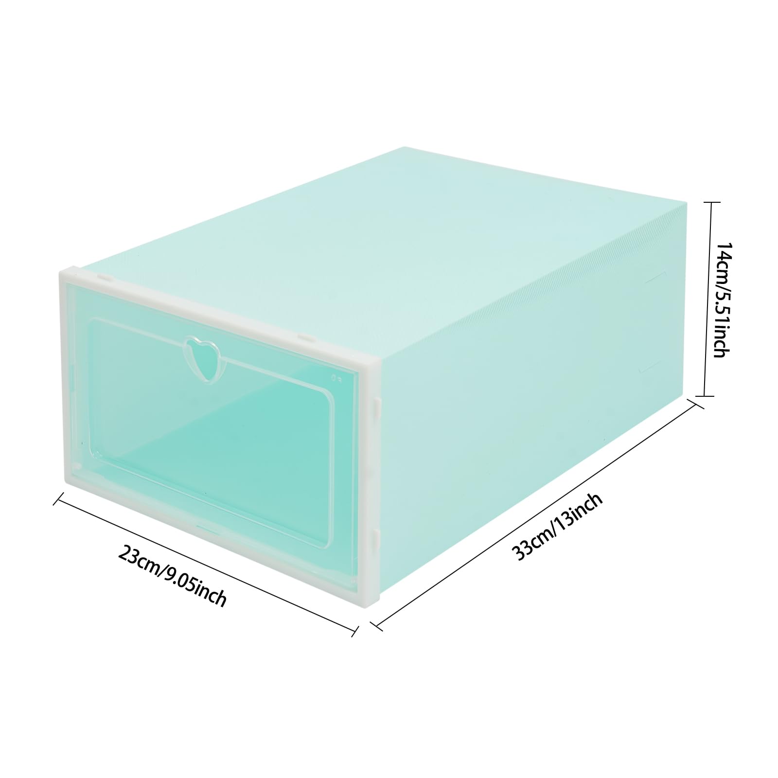 POAdwhmnr Large Thicken Sturdy Hard Plastic Stackable Shoe Storage Boxes, Sneaker Shoe Rack Containers Holders Bins Display Case Organizer for Closet