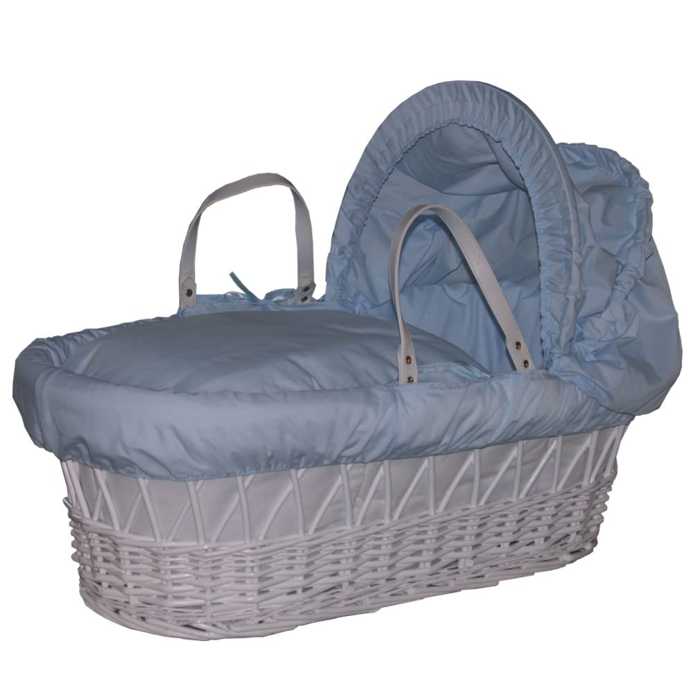 Jillyraff Plain Blue Moses Basket Dressing Set