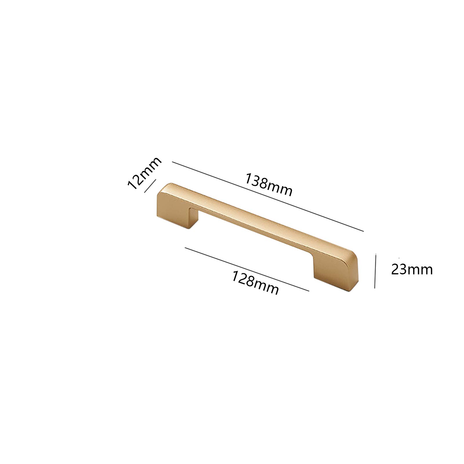 Cabinet Pulls Dresser Drawer Pulls Wardrobe Door Kitchen Cupboard Pulls, Zinc Alloy Furniture Handles Pulls Hole Center 128mm,1 Pcs - Image 2