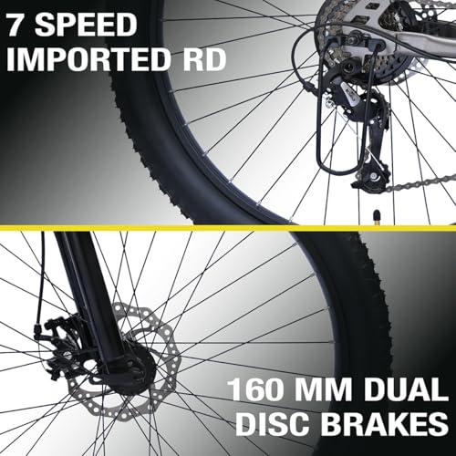 Image of CROW - Cross TRAK 7 Speed Gear Cycle | 29 inch T Cycle for Boys 12 to 15 Years | Bicycle for Men Adult | Mountain Bike with Front Suspension & Dual Disc Brakes| Unisex 29 INCH MTB Cycle for Men |