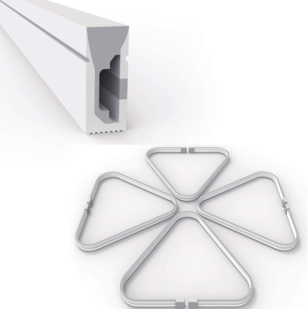 16.4FT/5M Silicone LED Channel System for 5mm DIY LED Neon Rope Light Strip, 4x10mm Flexible Tube Housing Profile IP67 Waterproof, Aluminum Extrusion Substitutes