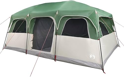 Miniatura 4 de YAFF Cabina de tienda familiar para 10 personas verde impermeable, artículos deportivos, recreación al aire libre, camping y senderismo, tiendas de