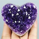 Welcome to my store！ Heart Shape Uruguay Amethyst Cluster Quartz Crystal Ornaments (Size : 30mm)