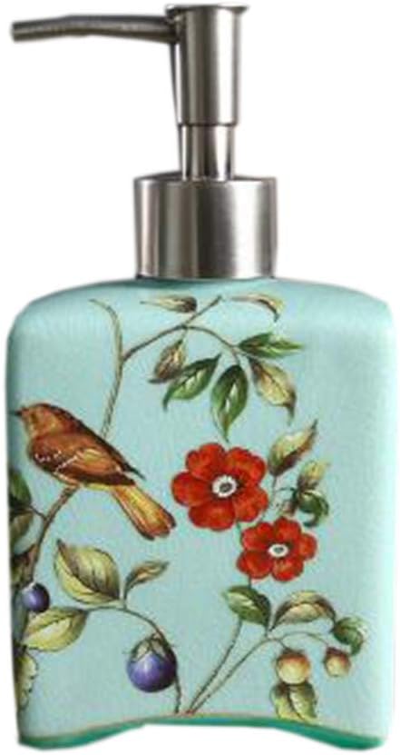 Creative Ceramic Bathroom Soap Dispenser Shower Gel Lotion Glass Soap Bottles Hand Washing Liquid Bottle 320ML (Beige)