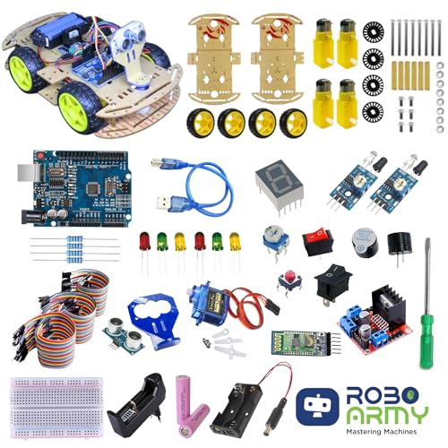 Image of STEM Kit for Kids Ages 10-15 -12+ DIY Projects Including Smart Dustbin, Robot Car, Digital Dice, Educational Robotics Kit with Guide & Video Tutorials - Ideal for Class 6-9, Compatible with Arduino