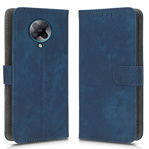 XINNI Cover per Xiaomi Poco F2 PRO Custodia, RFID Protection Flip Magnetica Pelle PU/TPU Portafoglio, Blu