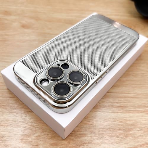 Coque de téléphone à dissipation thermique respirante argent pour vos trajets en iPhone 15 Plus