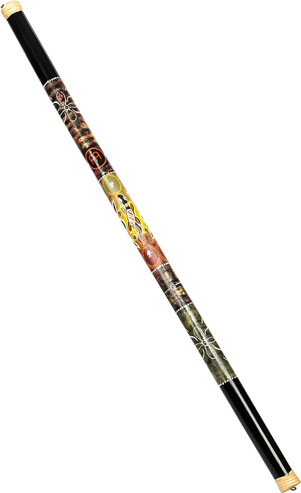 60" Bamboo Rainstick Musical Instrument for White Noise, Hand Painted — Sound Therapy Nature Effect