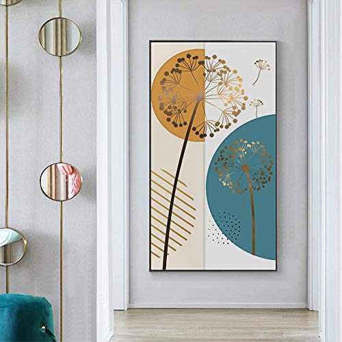Toile moderne pissenlit 50x100cm pour habiller un mur vide