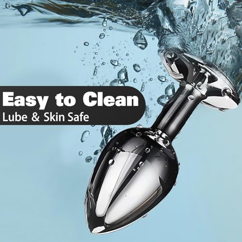 3 Stücke Analplug Set ,Metall Anal Plug ButtPlug Anal mit Kristall Diamant Sex Spielzeug für Die Frau Männer, Butt Plug Kit,Hygienisches Anal Toy,für Anfanger für Frauen Männer Paare