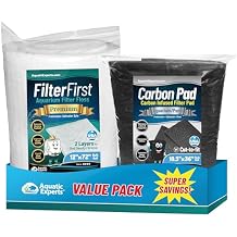 12" x 72" FilterFirst and 10.5" x 36" Carbon-Infused Aquarium Filter Pad Value Pack