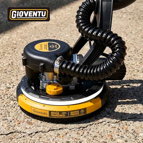 Drywall Sander, 750W Powerful Electric Drywall Sander with Vacuum Attachment, Auto Dust Collection, 7 Variable Speed 900-1800RPM, Dustless Wall Sander with Long Power Cord for Popcorn Ceiling, Drywall by Gioventù - Image 3