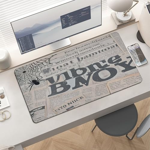Black Spider Web Desk Mat Grande Antideslizante miniatura 6