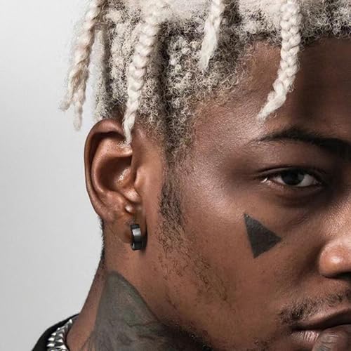 Jstyle Stainless Steel Black Unique Small Hoop Earrings for Men Huggie Earrings 1 Pairs4