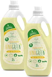 2 Amaciante Para Roupas Natural Hipoalergênico 2L Líquido Base Vegetal Com Vinagre Natural Antialérgico Roupinhas De Bebê Álcool Orgânico Cuidado Natural (Flor de camomila)