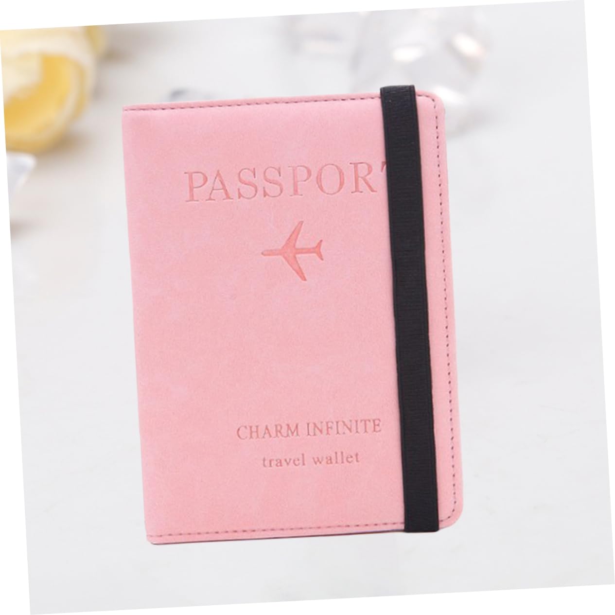 2piezas Cartera RFID para Pasaporte PU Piel Organizador Multi-Funcional Compacto para Viajes y Oficina Color Rosa para Mujeres y Niñas