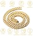Halukakah Cadenas de Oro Hombre,18k Oro Verdadero 14mm Gargantillas Collares,Oro,Miami Cadena Cubana,45cm,con...