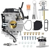 Bear Tracker 250 Carburetor Compatible for Yamaha YFM250X YFM 250X ATV Carb 1999 2000 2001 200 2003 2004.Replace#4XE-14140-13-00(with Intake Manifold & Fuel Tank Petcock)
