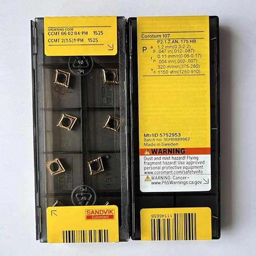 Lame CCMT060204-PM 1525 d'origine pour plaquette carbure CNC en boîte de 10 pièces