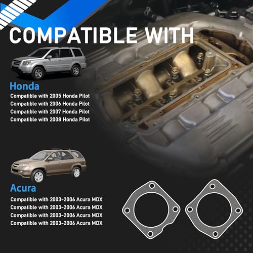 Image of Engine Intake Manifold Fuel Injection Plenum Gasket Set Compatible with 2005-2008 Honda Pilot 2003-2006 Acura MDX 3.5L Replaces MS 96410-1