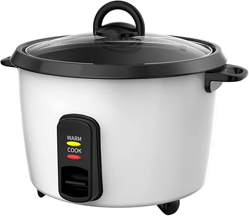 Miniatura 6 de Uniware Arrocera eléctrica con olla de aluminio antiadherente, tapa de vidrio templado, paleta de arroz y taza medidora (5 tazas)